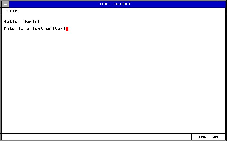 Screenshot of Text Editor - Demo